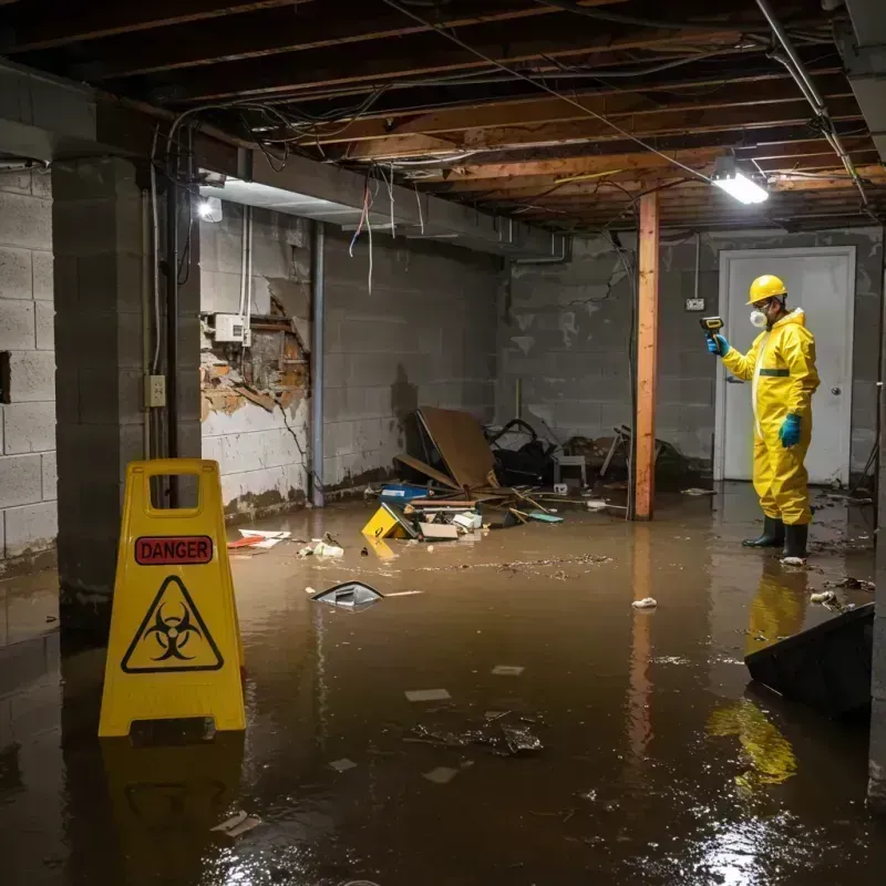 Flooded Basement Electrical Hazard in Hermitage, MO Property